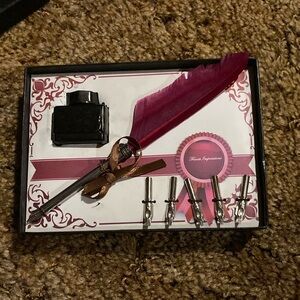 Calligraphy, feather pen set